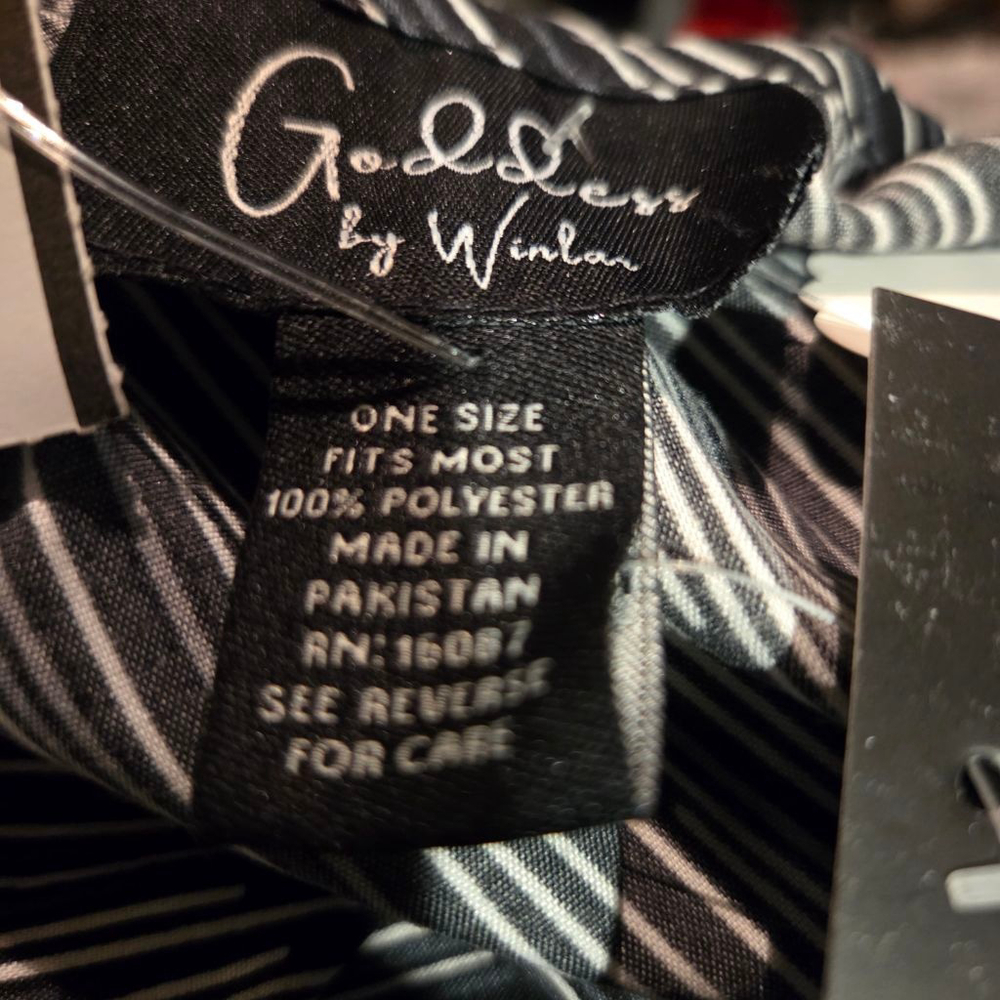 Women's Goddess by Winlar Black White Striped Kaftan O/S - Picture 5 of 5